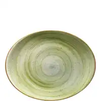 Aura Therapy Moove Platte oval 31x24cm, Grün