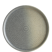Hornfels Ripple Teller flach 21cm, Grau