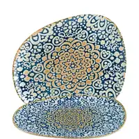 Alhambra Vago Teller flach 24cm, Blau